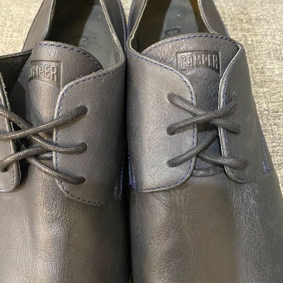 CAMPER Navy Blue Yellow Leather Loafers Men’s Size 45 main image 5